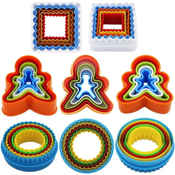 32 PCS Cookie Cutter Set, Biscuit Cutter Set, Multi-size Sandwich Fondant Cake F - Picture 6 of 8